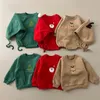 Ensembles de vêtements bébé infantile coton barboteuses Noël Santa Rudolph Toddler garçon fille sweat avec chapeau arbre de Noël automne hiver vêtements pull 230202