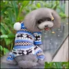 Hondenkleding winter huisdierkleding mode puppy warme koraal fleece rendier sneeuwvlok jas kleine jas hoodies s dbc drop levering home dhjccccccccccccccccten