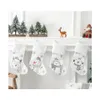 Décorations de Noël Fournitures de décoration Big Chaussettes Christmastree Pendentif Cadeau pour enfants Sac de bonbons Scène Habiller Drop Livraison Accueil Dhgvj