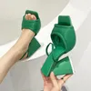 Dress Shoes Women's Summer Open Toe Sandals Triangle High Heels Women Thick Sexy Party Sandal Comfortable Fashion Female Square Head