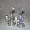 Mini Triangle Glass Bong Water Pipes med 14 mm Kvinnlig liten tjock Pyrex Beaker Travel Bong Recycler Dab Rig för rökning