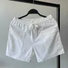Mäns shorts herrshorts avslappnad kort sommar 3 del längd Elastisk midja modekläder dragskongett streetwear grundtyp fast färg 022023H