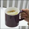 Tazze Tazza da tè originale Tazza in ceramica con coperchio Biscotto Fiore Regalo per ufficio Set di acqua Caffetteria Casa Utensili per bere Drop Delivery Gar Dh23V