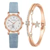 Orologi da polso Orologi da polso carini da donna Orologio analogico PU moda Set Orologio da polso in cristallo di lusso Orologio al quarzo femminile Relojes MujerOrologi da polso