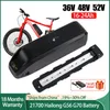 Batteria per bicicletta elettrica Ebike Hailong G70 G56 21700 18650 Samsung LG Cells Pack 48V 19.2AH 36V 24AH 52V 14.4AH Batteria al litio