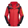 Men's Jackets 2023 Winter Autumn Outdoor Two Piece Fleece Mountaineering Suit Women's Men's Coat Water Wind Proof Clothes 21Q1258