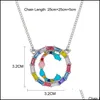 Pendentif Colliers Mode Initiales Nom Alphabet Collier Cristal Arc-en-ciel 26 Lettre Cadeau Mticolor Or Couleur Femmes Az Drop Livraison Oter1