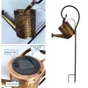 Lampade da giardino Doccia ad energia solare Waterpring Can Spruzza Star Iron Fairy Light Art LED String Decorazione Giardino esterno