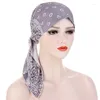 Halsdukar 2023 modetryck kvinna turban hatt mjuk elastiska blommor lady muslim huvudbonad wrap huvud halsduk hijab kepsar turbante kvinna