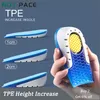 Peças de sapato Acessórios NOIPACE Altura Palmilhas para pés Aumentar modelos Mulheres Homens Silicone Gel Calcanhar Copos Pad Crescendo Sole Elevater Insert 230201