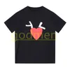 T-shirt da uomo firmata moda cuore stampa manica corta per uomo donna abbigliamento streetwear allentato casual taglia asiatica S-XXL