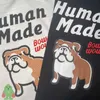 Herr t-shirts 2022 högkvalitativa mänskliga tillverkade t-shirts hundtryck svarta vita man kvinnor par t shirt g230202