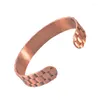 Bangle Simple C Shape Red Copper Magnetic Weight Loss Bracelet Negative Ion Health Adjustable