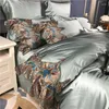 Bedding Sets Luxury French Silk Cotton Set Golden Royal Embroidery Large Long-staple Duvet Cover Bedding/sheet Pillowcase