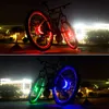 7カラー21モードカラフルなLED自転車ホイールライトUSB充電式フロントテールハブスポークランプキッズバランスバイクライト0202