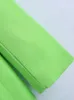 Casual jurken 2023 Groene blazerjurk vrouw met lange mouwen mini lente zomer revers kraag recht streetwear short short