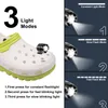 Light Up Led Shoe Decorations Charms Faros para Croc Headlights Shoe Charm