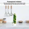 Botellas de almacenamiento Frigorífico Contenedor de verduras Botella de ahorro de frescura con ventana transparente Hojas Guardián Hierbas Almacenamiento Caja sellable