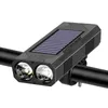 s 3 in 1 LED自転車フロントUSB充電式ソーラー電話ホルダー自転車ランプ1200mAバイクライトランタン0202の懐中電灯