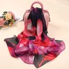 Scarves Fashion Scarf Women Luxury Pretty Sunscreen Shawl Individuality Flower Design Chiffon Georgette Thin