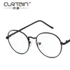 Solglasögon ramar gamla sätt är Han Edition Circular Glass Frame Art Metal Blu-ray Flat Light Match Myopia Prevention Fashion