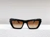 Acetaat Cat Eye Zonnebril voor Vrouwen 467 Zwart Grijs Bril Sunnies Sonnenbrille Shades gafas de sol UV400 Bescherming Brillen met Doos