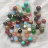 Pietra 8Mm Mix naturale Forma di sfera rotonda Senza fori Perline per accessori per gioielli Realizzazione di pezzi manuali all'ingrosso Decorazione domestica Regalo Dhgarden Dhayg