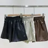 Women's Shorts 9013 Autumn Winter Pu Leather For Women Fashion Cool Chic Streetwear Elastic High Waist Korean Style Straight Short Y2302