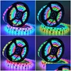 Led Strips 30/60 Leds/M 2811 Pixels Programmable Individual Addressable Digital Strip Light Ws2811 5050 Rgb 12V Black Tape Lamp Drop Dhyra