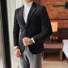 Herrenanzüge Blazer Marke Cord Business Blazer Männer Frühling Herbst Vintage Herren Jacken Baumwolle Casual Slim Fit Anzug Männliche Größe M-5XL Homm