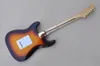 6 strings tabak Sunburst elektrische gitaar met gouden hardware esdoorn fretboard SSS pickups aanpasbaar