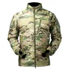 Mensjackor Mege Tactical Jacket Coat Fleece Camouflage Military Parka Combat Army Outdoor Outwear Lätt Airsoft Paintball Gear 230203