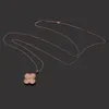 Collar de diseñador de lujo Clover de cuatro hojas collares colgantes grandes moda para mujeres joyas de collar de oro de 18 km 100 cm