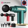 Helkroppsmassager Sanlepus Portable Massage Gun LCD Electric Percussion Pistol Massager för kroppshals Back Deep Tissue Muscle Relaxation Fitness 230203