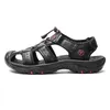 Lederen zomerheren comfortabele slippers echte klassieke sandalen voor heren sandalen grote soft soft outdoor casual schoenen mannen 230203 162