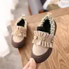 Atletische schoenen 2023 Spring Ruffles Kids For Girl Casual Slip On Toddler Girls Star Flat Heel Designer Sneakers