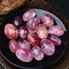 Pretty Red Purple Fluorite Tumble Stone Witchy Gifts 1Kg Polished Natural Metaphysical Reiki Chakra Quartz Tumblestone Magic Pink Magenta Crystal Gemstone 20-40mm