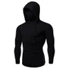 Sweats à capuche pour hommes Sweatshirts Automne Couleur unie Sweat à capuche à manches longues Col haut Sweat à capuche Sports Fitness Gym Running Casual Pullover 230203