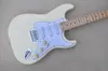 6 Strings Cream Relic Electric Guitar with SSS Pickups Scalloped Yellow Maple Fretboard Customizable