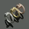 مصمم نسائي خاتم أزياء كاملة من الحجارة الماسية الحب حلقة الذهب حلقات الأظافر المجوهرات