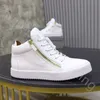 2023 Nieuwe Mannen Vrouwen Casual Schoenen Rits Sneakers Designer Schoenen Zwart Wit Fluwelen Verhoog Schoen Luxe Hoge Lage Platform trainers