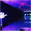 Other Lights Lighting X6M Led Wedding Party Curtain Star Cloth Black Stage Backdrop Light Decoration Drop Delivery Dhhsy