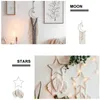 Dekorativa figurer Moon Star Dream Catcher Metal Hoop Rings Circle Macrame för DIY Craft Making Home Wall Hanging Decoration