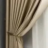 Curtain Europe Gold Shiny Fabric Curtains For Living Dining Room Bedroom Luxury Solid Thick Window French Wall