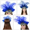 Bandanas hoofdbandwomenflapper Carnival Carnival 1920s Hoofdress Hair Halloween Band Headpiece Cosplay Headwar Caribbean Showgirl -hoofdbanden Grils