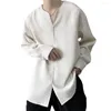 Camicie casual da uomo Elegante primavera Top manica lunga Comodo pullover retrò da uomo di media lunghezza