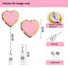 Notions Badge Holders Nurse Reel Smile Face Retractable Nurse Badge Reels Cute Love Heart Nursing Badge Reel with Alligator Clip for Decorative ID Name Card Student