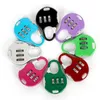 Party Favor Mini Padlock 3 Dial Digit Mot de passe Combinaison Serrures Bagages Code en métal Verrouillage Voyage Gym Locker Patry Favor 8 couleurs en gros EWD7369