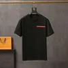 Luxury Casual mens prad T shirt New Wear designer Short sleeve 100% cotton high quality wholesale black and white size tshirt tee M 2XL