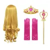 Haaraccessoires Children's Cute Princess hoofdtekleding hoofddeksels voor meisjes kroon kettinghandschoenwandelen Kid's mooie sieraden